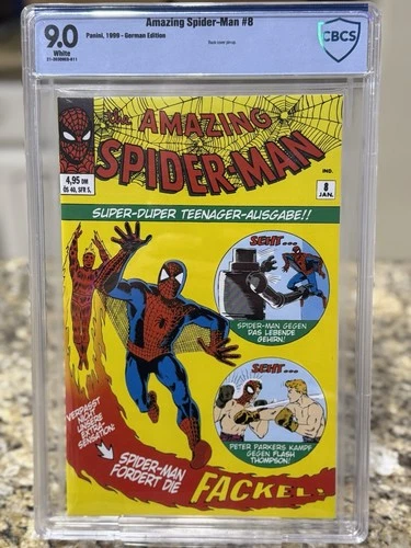 Amazing SPIDER MAN 8 CBCS 9.0 Human Torch 1999 German Ed Steve Ditko art