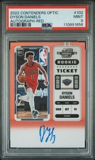 2022 CONTENDERS OPTIC AUTO-RED #102 DYSON DANIELS 68/99 PSA 9