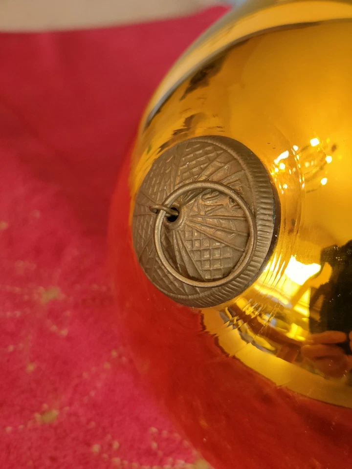 ancienne grosse boule de noel en verre eglomisé diametre  16 cms En Parfait État - Photo 3/4