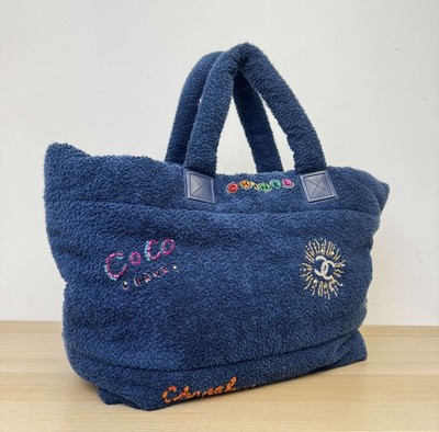 Chanel Pharrell Williams Large Tote Bag Navy Coco Cocoon Towel Purse