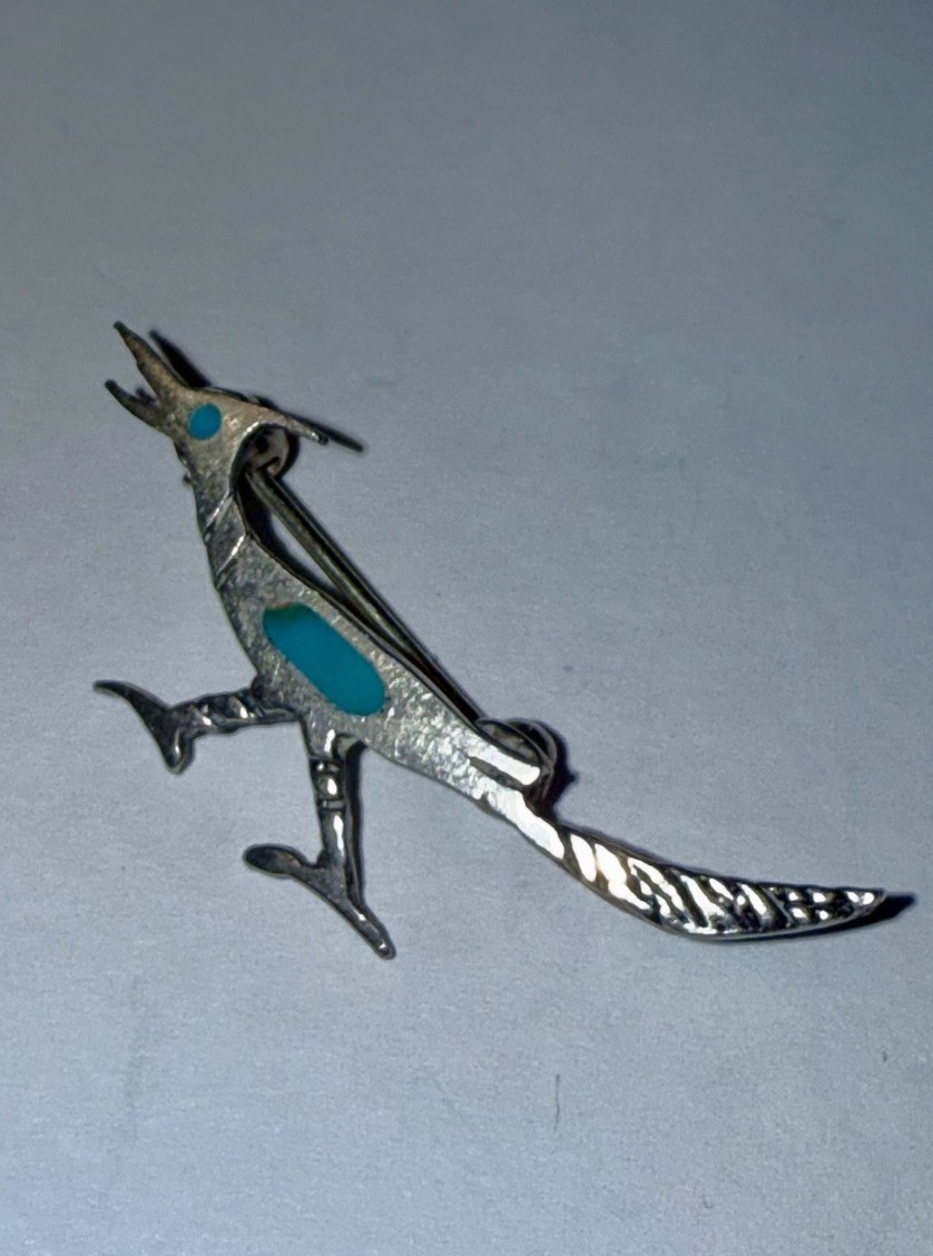 Native American Solid Sterling Silver Turquoise I… - image 2