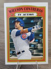 2021 Topps Heritage - In Action Willson Contreras #42 Chicago Cubs