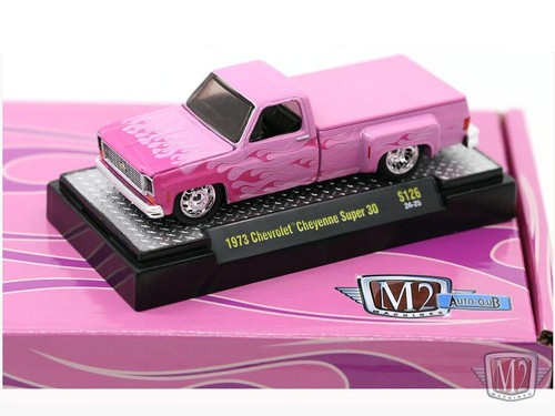 M2 Machines Auto Club Limited 1973 Chevrolet Cheyenne Super 30 Pink Flames 1/64 - Picture 7 of 12