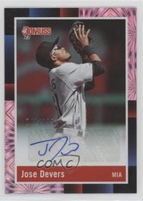 2022 Donruss Retro 1988 Signatures Pink Fireworks 41/199 Jose Devers Auto 0q1p