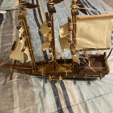 Vintage 3 Mast Wooden Sailing Ship