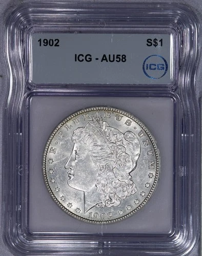 1902 Morgan Dollar S$1 ICG AU58