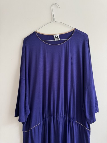 Auth M MISSONI Purple Blue Soft Viscose Draped Tunic Dress, Beach Cover up, S - Picture 12 of 21