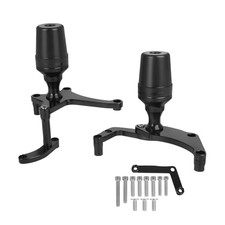 Motorcycle Frame Sliders No Cut Kits Falling Crash Protector Guard black