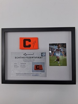 Captain's armband Mario Götze signed as part of DFB Football Autograph COA New