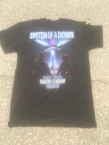 2025 System Of A Down Tour UFO Shirt 2XL XXL Rogers Stadium Toronto Canada - Foto 2 di 5