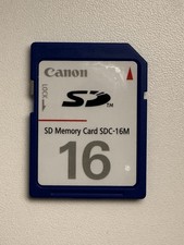 Genuine Canon 16MB SD CARD FOR EARLY DIGITAL CAMERA CAMCORDER SDC-16M Tested