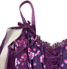 Victorias Secret Bustier Top Romantic y2k Floral Lace Corset Coquette Lingerie M