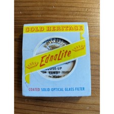 Vtg Edna Lite Coated Solid Optical Glass Filter Gold Heritage Portrait 5 KC