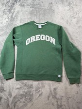 Vintage Oregon Ducks Sweatshirt Mens Small Green NCAA Crewneck Pullover Russell