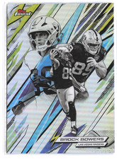 2025 Topps Finest Football - Power Kings Brock Bowers #PK-9 Refractor Raiders