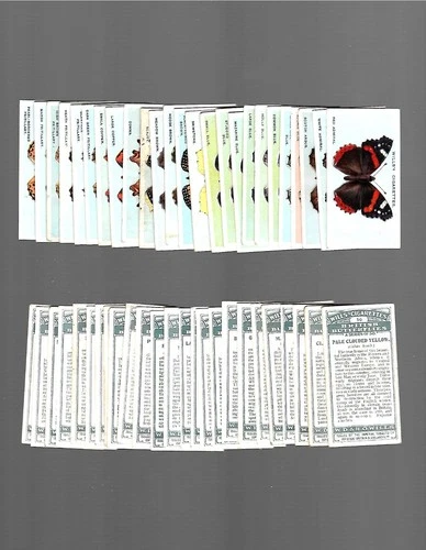 CIGARETTE CARDS. Wills Tobacco. British Butterflies. (Complete Set of 50).(1927)