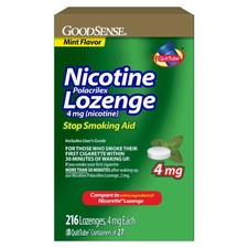 Nicotine Lozenges 4mg Mint Flavor Stop Smoking Aid 216 Count GoodSense