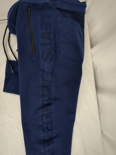 NWT Levi’s Engineered Jeans Knit Blk Logo Blue Joggers Pants Men SMALL 730960001 - Picture 9 of 11