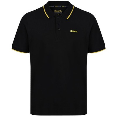 Bench Workwear Richmond Herren Casual Polo-Shirt schwarz neu