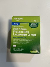 Amazon Basic Care MINI Nicotine Polacrilex Lozenge 2 Mg , 135 Count , Exp 07/27