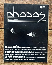 PHOBOS #1 Sci-fi Film Mag 1977/John Carpenter/Dark Star/Moebius Dune Sketches