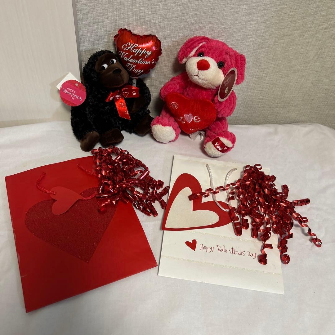 valentine's day plush toy set with tag valentine gift with back #03bc3c