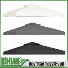 3x3m Gazebo Top Cover Roof 1 Tier 2 Tier Canopy Tent Replacement Fabric Pavilion