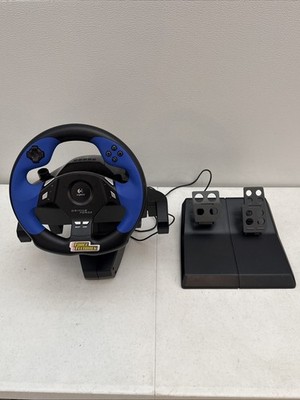 Logitech Driving Force Feedback Racing Steering Wheel Pedal Power Cord USB PS2