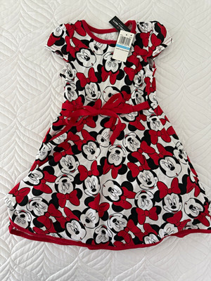 Created for Macy's Minnie Mouse Fit & Flare Dress Girls 5T Red/White/Black