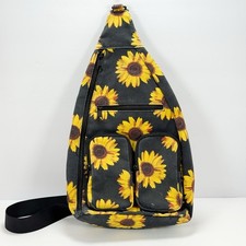 Sling Bag Crossbody Sling Backpack Travel One Size Sunflower Print Floral