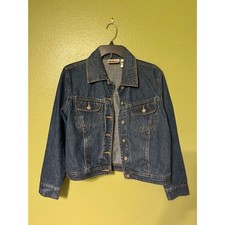 90s Bill Blass Vintage Womens Blue Jean Jacke...