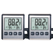 Digital Refrigerator Thermometer Alarm, 2-Pack