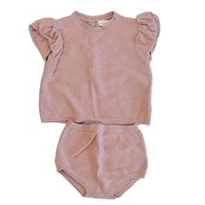 Quincy Mae Penny Knit Set Blush Toddler 2-3 Years Cozy Soft Two-Piece Outfit