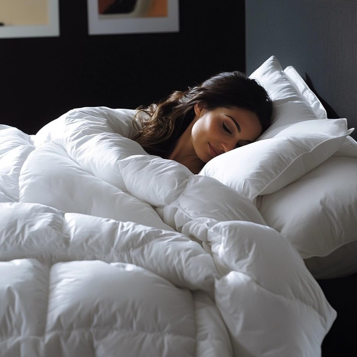 C&W White Goose Down Comforter King Size, Duvet Insert 106 x 90 