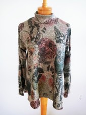 NEW Inoah Abstract Art Print Tunic Top Oversized Small Made in USA