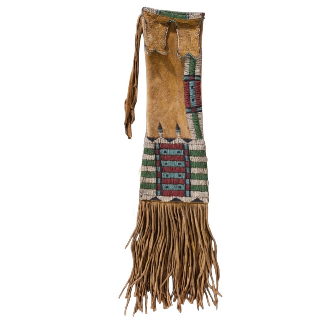 Bolso de tabaco hecho a mano Lakota Sioux Western Native American con cuentas bolsa de pipa para ocultar