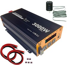 3000W Pure Sine Wave Power Inverter peak-6000 Watt,DC 12V to 110V,with 3xAC,USB