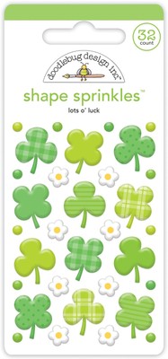 3er Pack Doodlebug Streusel selbstklebende Emaille Formen - viel O' Luck DS7959