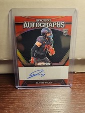 2024 Prizm Draft Picks Autographs #96 Jared Wiley Red Prizm Auto /199 Chiefs RC
