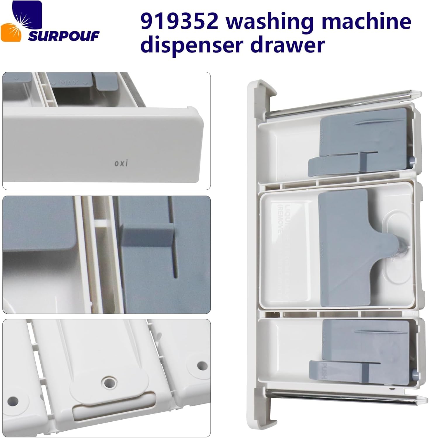 W10919352 Washing Machine Dispenser Drawer Replacement Compatible with as pic 