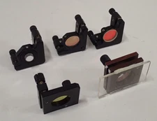 THORLABS AND UNBRANDED PRECISION KINEMATIC MIRROR MOUNTS LOT OF 5