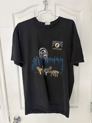 Vintage Wolf Short Sleeve Graphic T-shirt 1990 s Size XL Made In Canada 