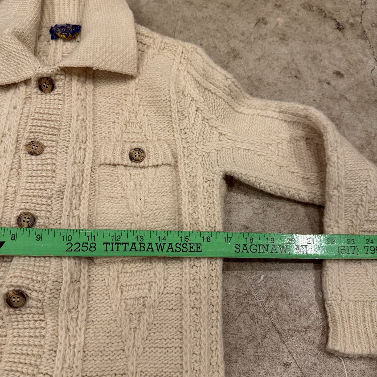 Vintage Pendleton Button Up Collared Sweater Wool… - image 5