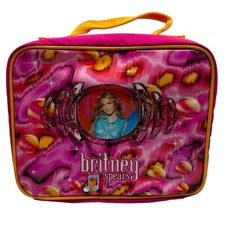 Britney Spears Soft Side Insulated Lunch Box Bag Pink 2002 Vintage Y2K