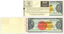 Master Charge Traveler's Check - Various Denominations - American Bank Note Comp