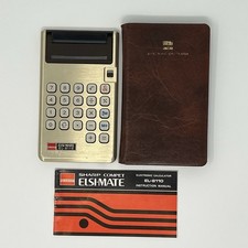 Sharp Compet Elsi Mate EL-8110 Gold Electronic Calculator Japan Smithsonian READ