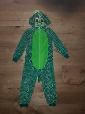 Karneval Fasching Kostüm Drache 134 140 Kinder Dinosaurier draußen warm Overall