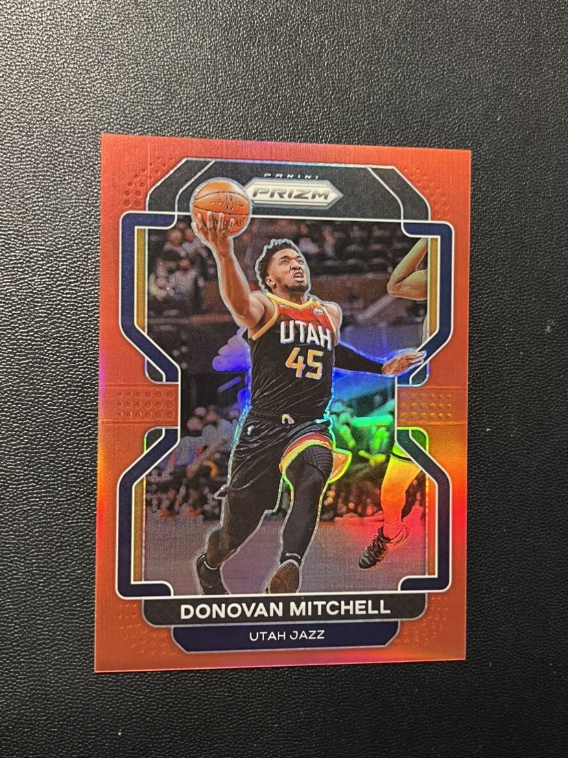 2021-22 Panini Prizm DONOVAN MITCHELL #/299 RED PRIZM #72 Jazz Cavs