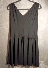 Vtg Ralph Lauren Y2K Black Silk Lined Dress Size 12 "Little Black Dress" Classic
