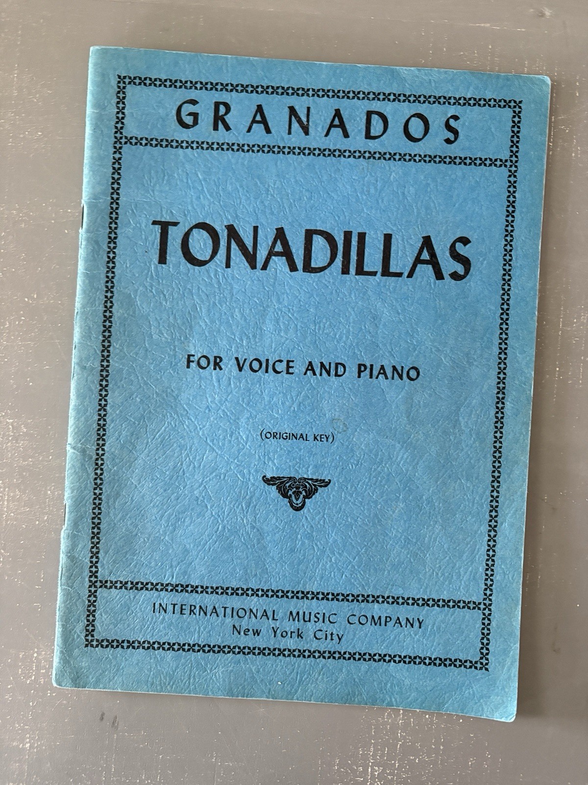 Granados Tonadillas Voice Piano Sheet Music 1952 IMC Spanish Songs Book